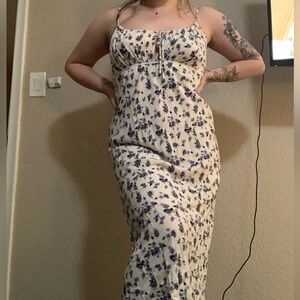 Wild Fable Blue Floral Midi Dress